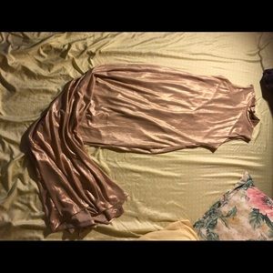 Rose gold maxi dress